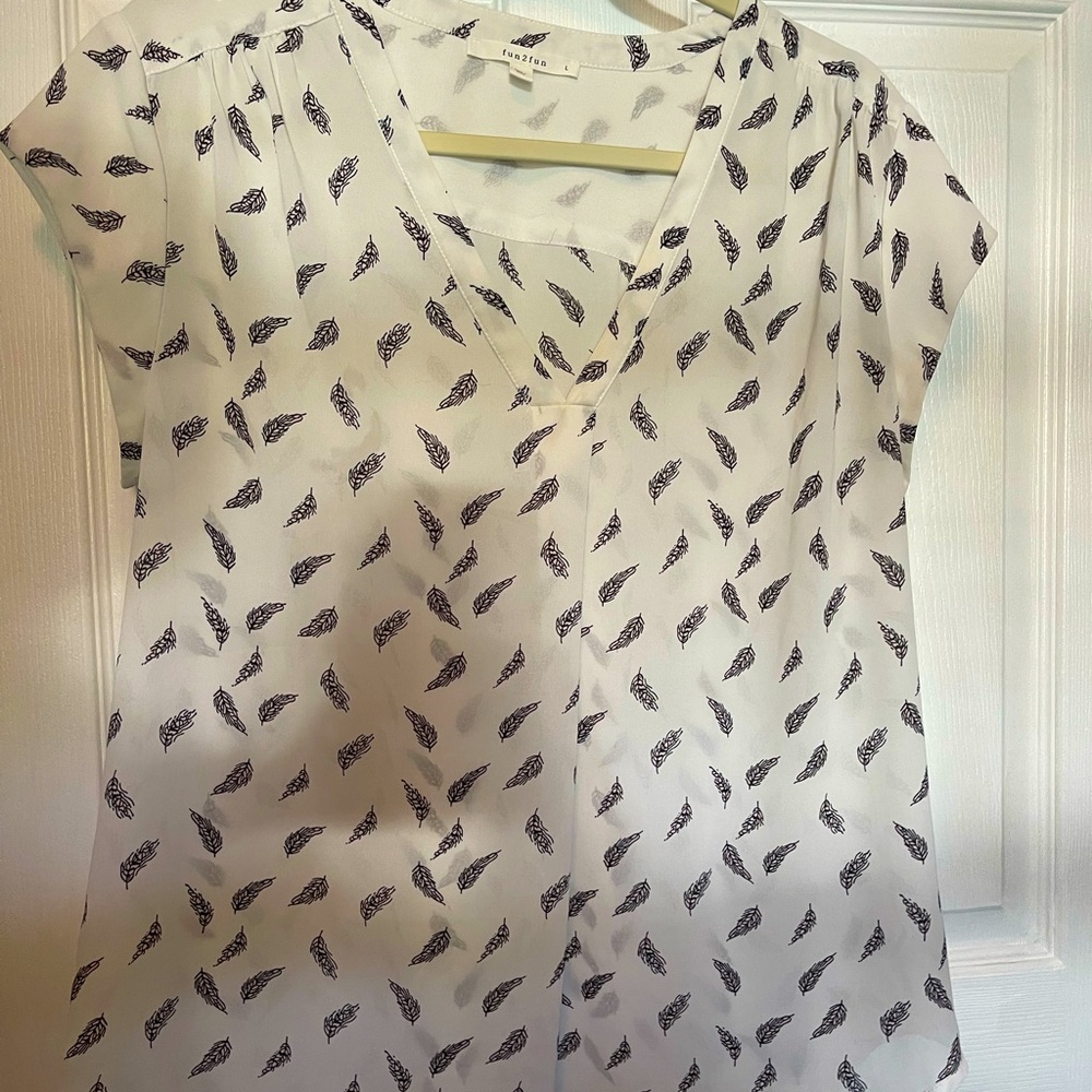 White feather blouse